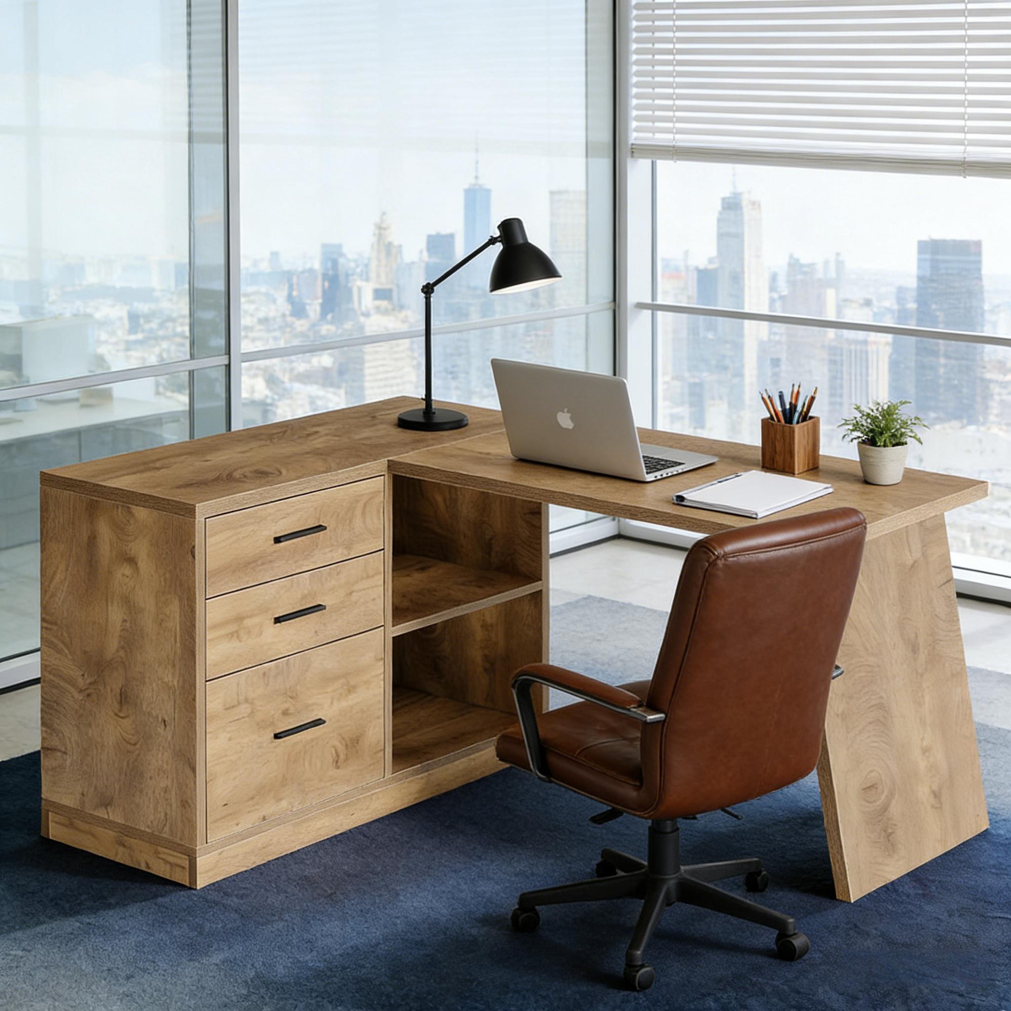 Corner Writing Desk,L-Shaped Office Desk,Computer Desk