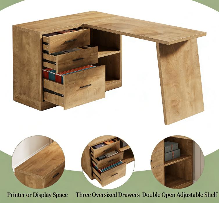 Corner Writing Desk,L-Shaped Office Desk,Computer Desk