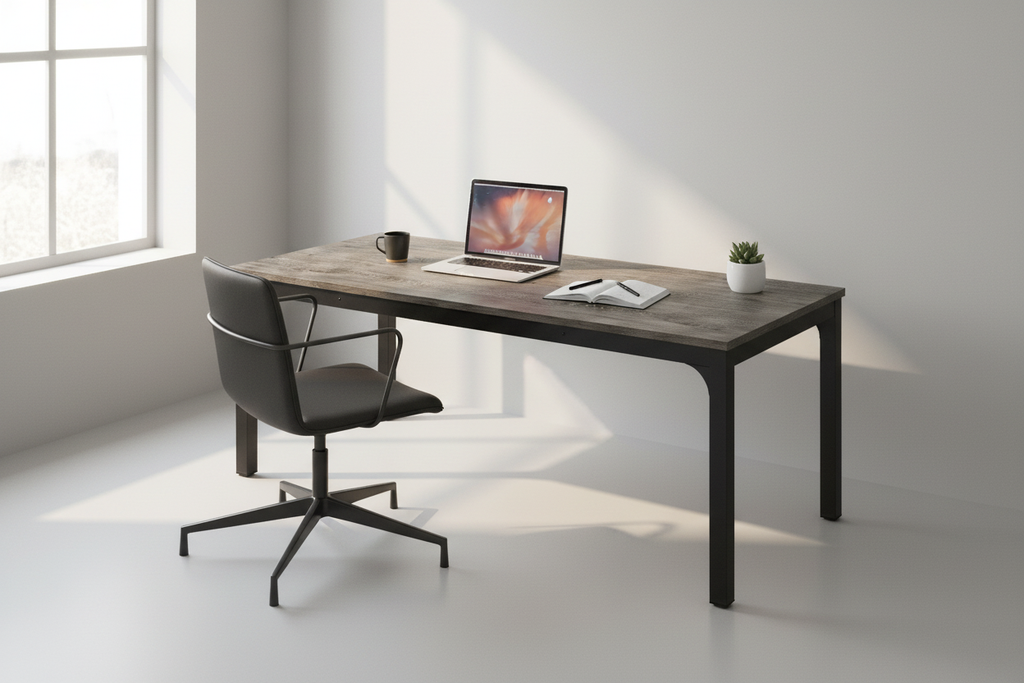 Desk in use