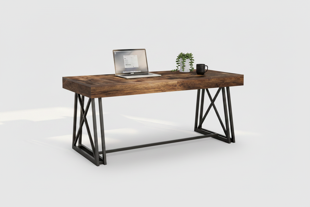 Vintage Executive Desk in Use