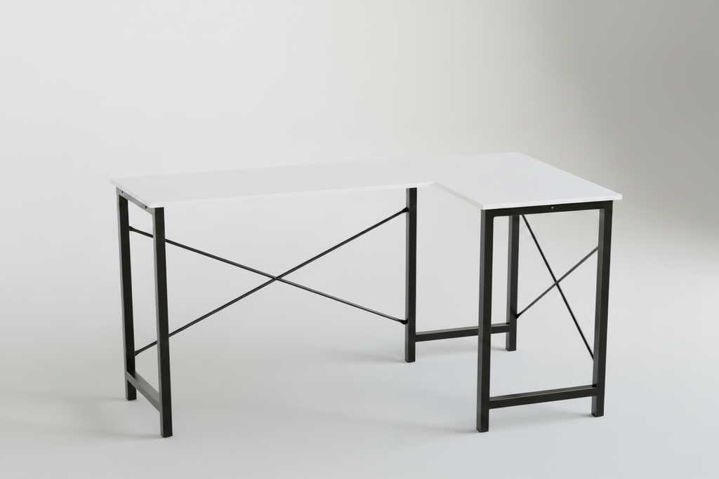 White L-Shaped Desk